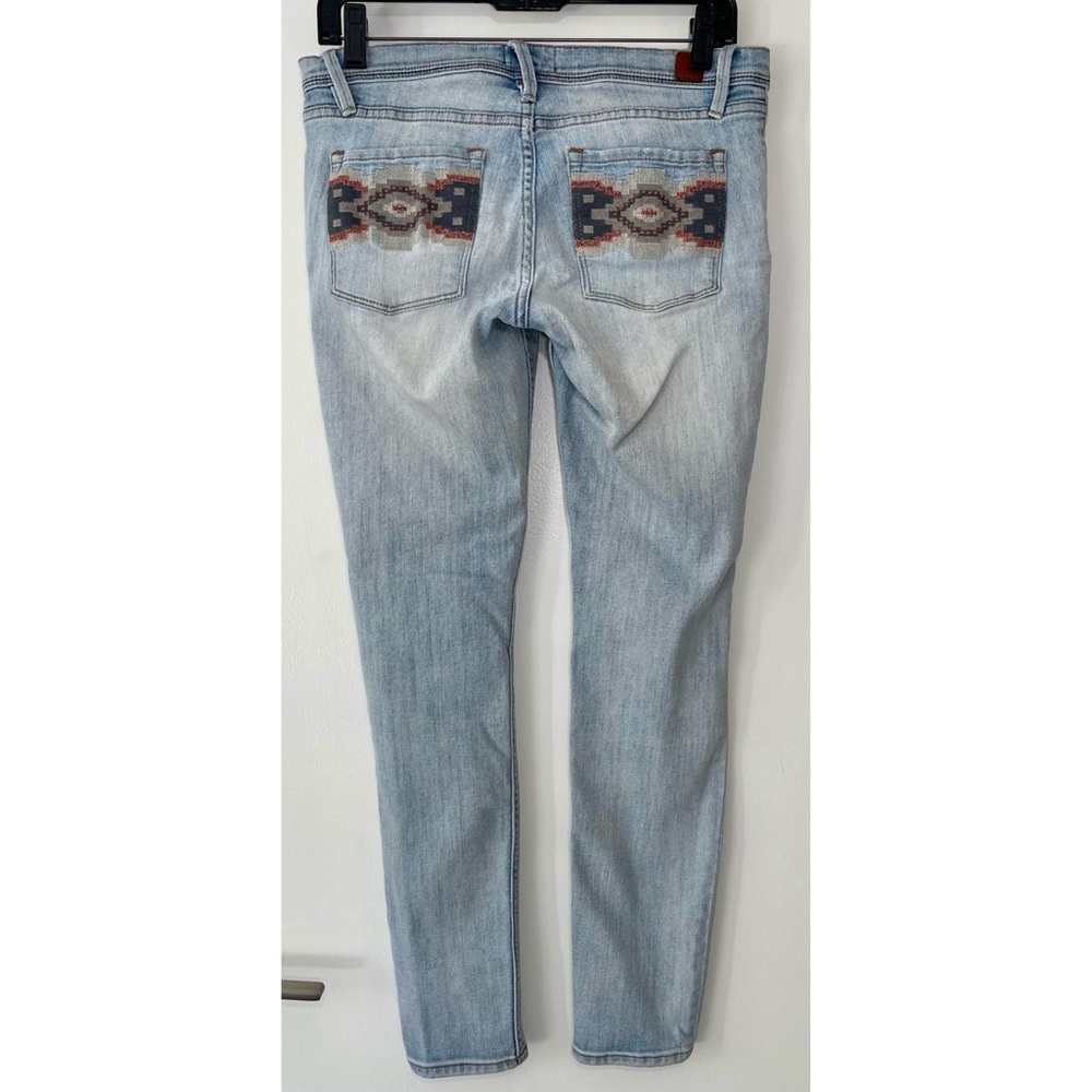 Roxy Denim Low Rise Southwestern Embroidered Skinny Jeans